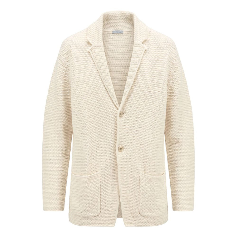 White Cotton Men's Cardigan