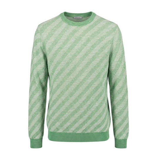 Green Linen Men Sweater