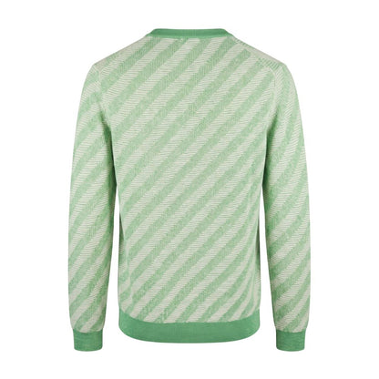 Green Linen Men Sweater