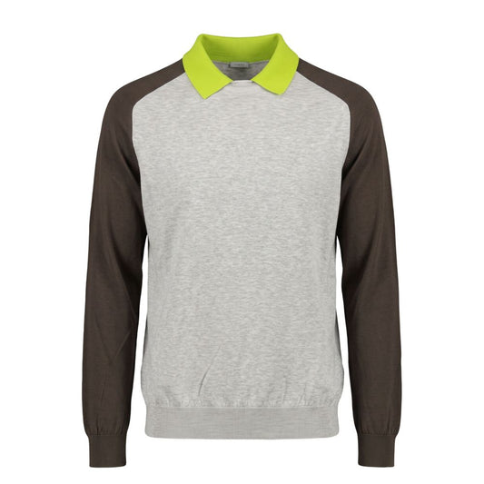 Grey Cotton Men's Sweater