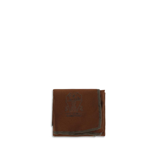 Brown Silk Pocket Square