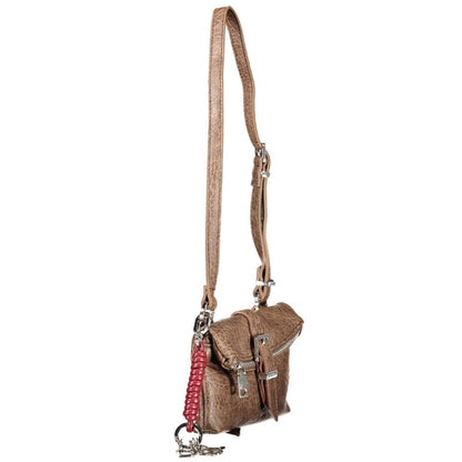 Brown Polyurethane Women's Bag