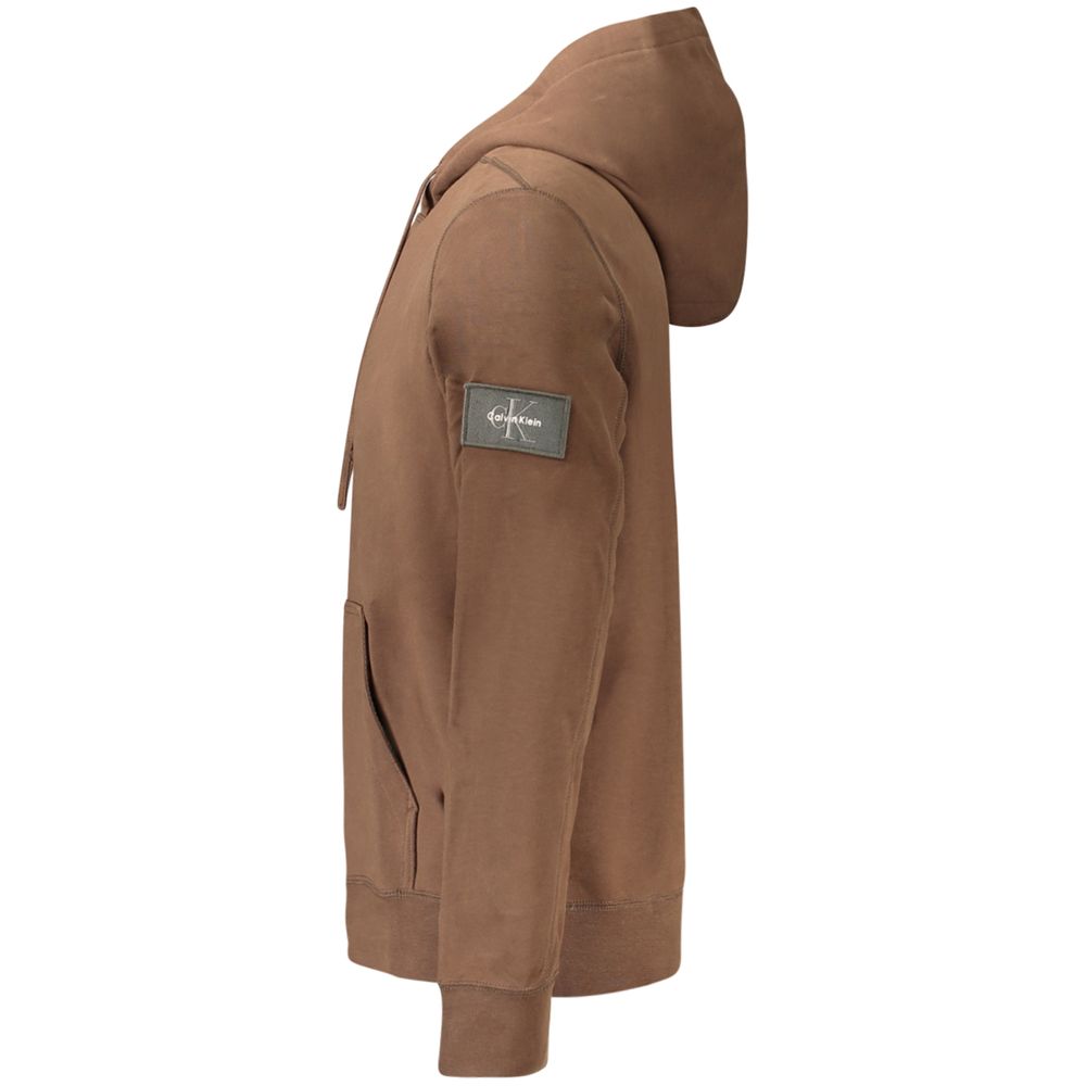 Brown Cotton Men's Sweatshirt