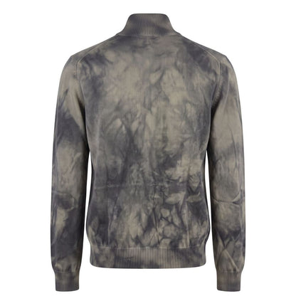 Grey Cotton Men Sweater