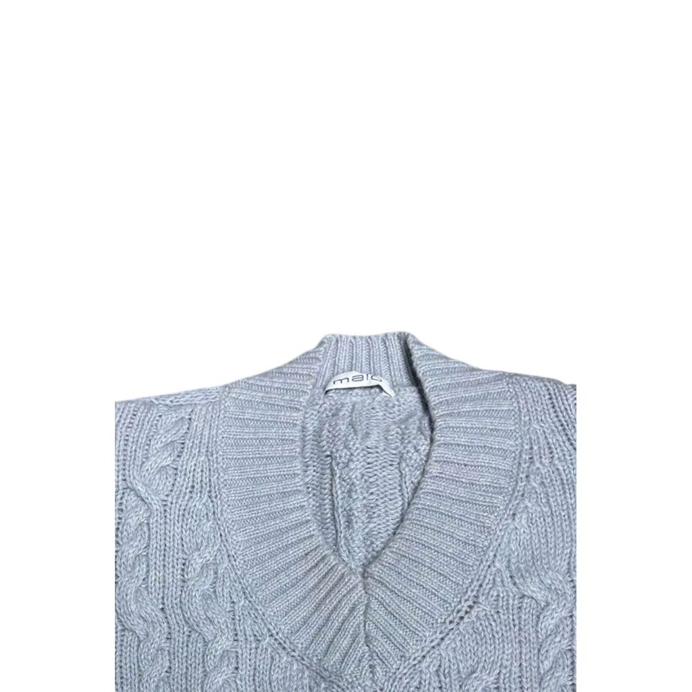 Light Blue Wool Men Sweater