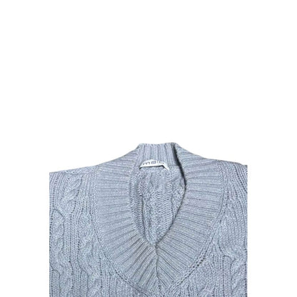 Light Blue Wool Men Sweater