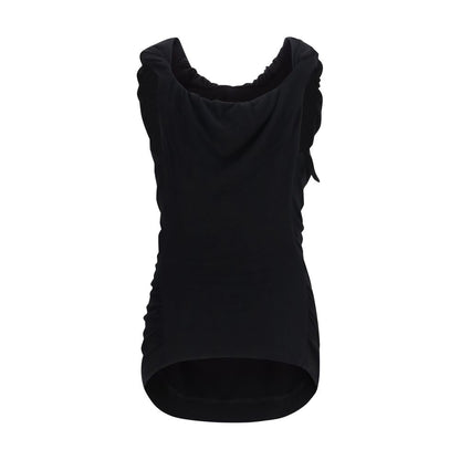 Black Viscose Shortsleeve Shirt