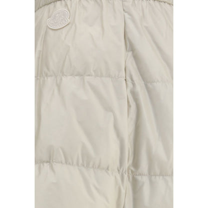 Beige Nylon Midi Skirt