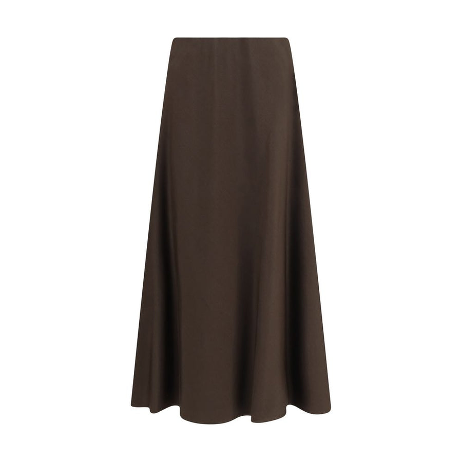 Brown Wool Oves Aries Midi Skirt