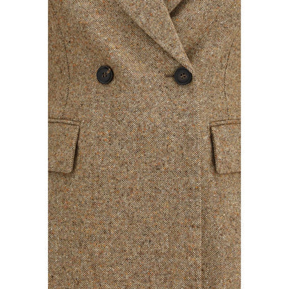 Beige Wool Oves Aries Full-Length Jacket