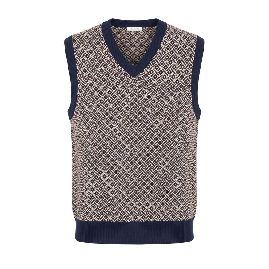 Blue Cotton Men Sweater
