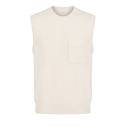 White Wool Men Sweater