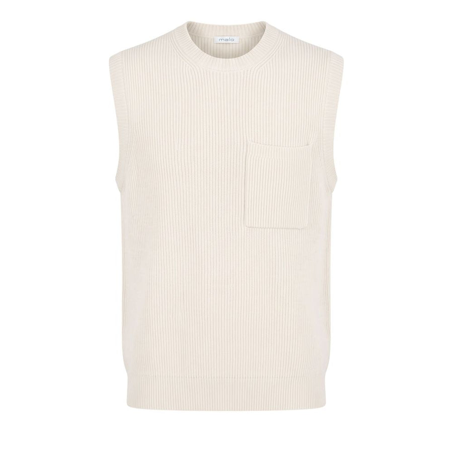 White Wool Men Sweater