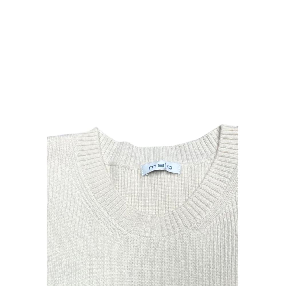White Wool Men Sweater
