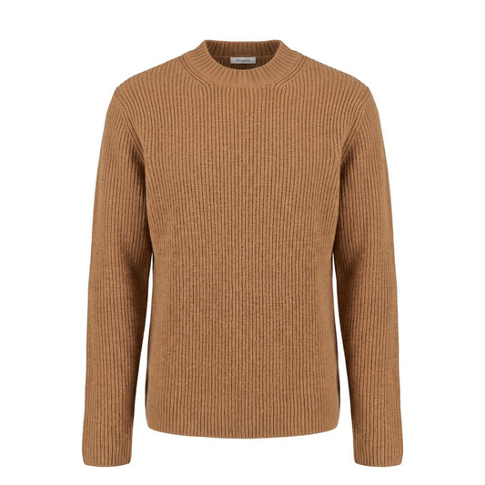Brown Wool Men Sweater