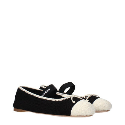 Black Fabric Ballet Flats