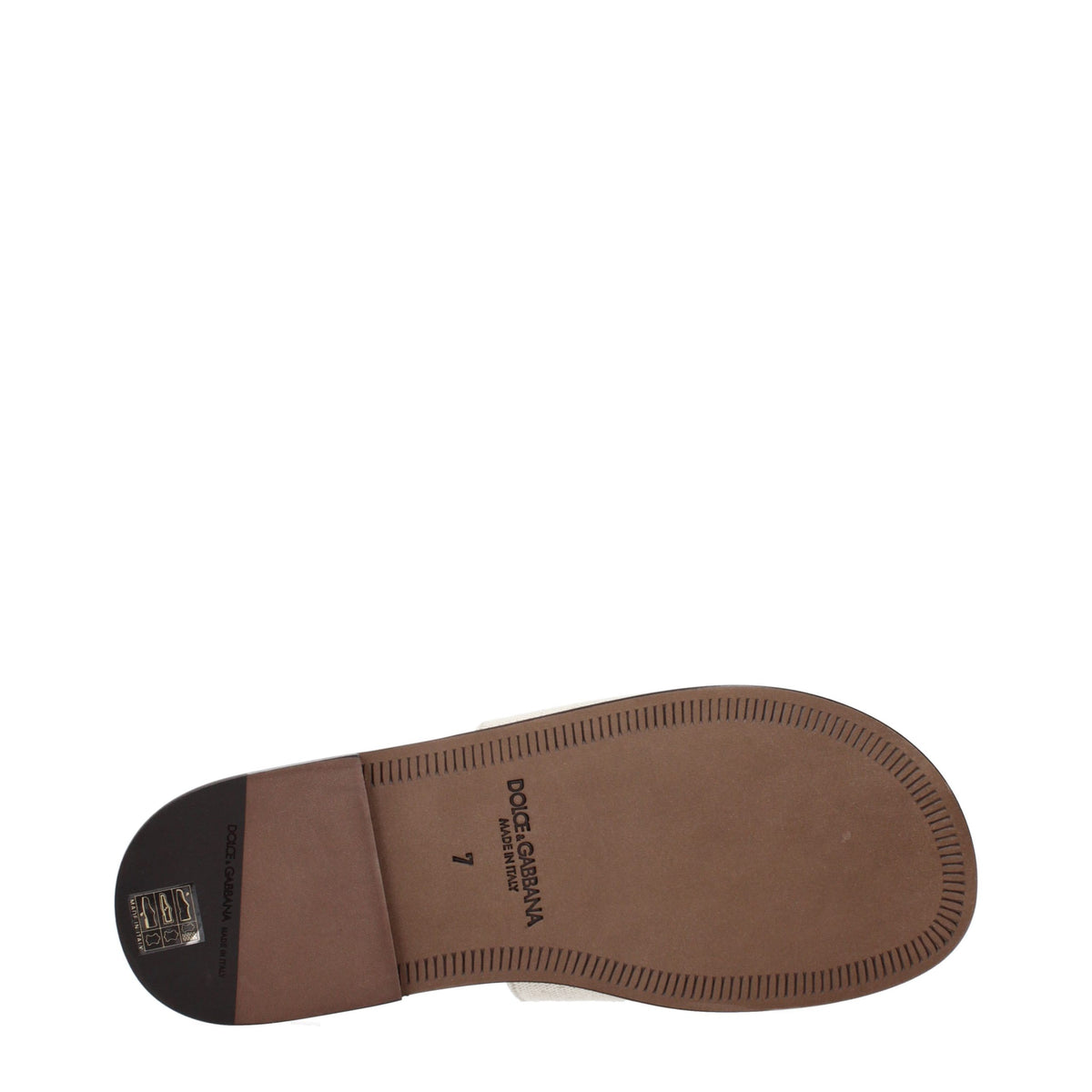 Beige Fabric Slippers