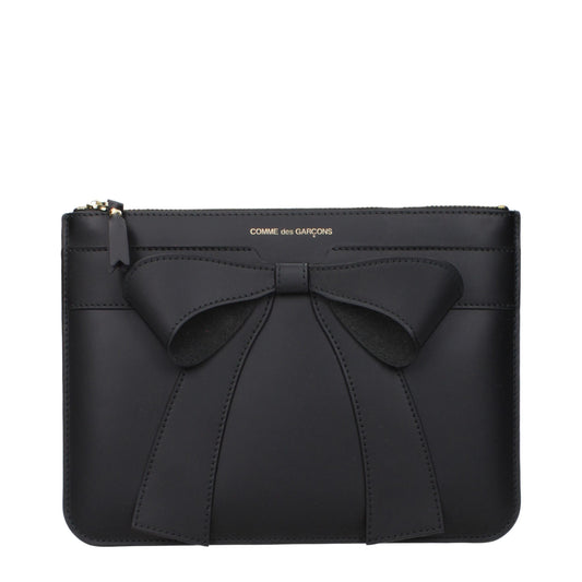 Black Leather Clutch Bag