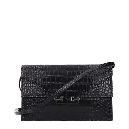 Black Leather Clutch Bag
