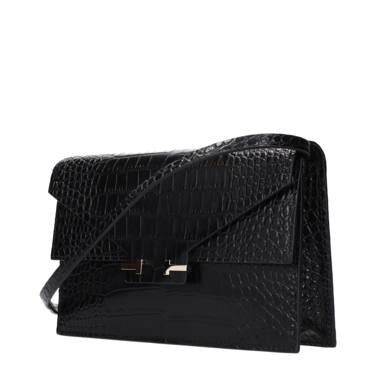 Black Leather Clutch Bag