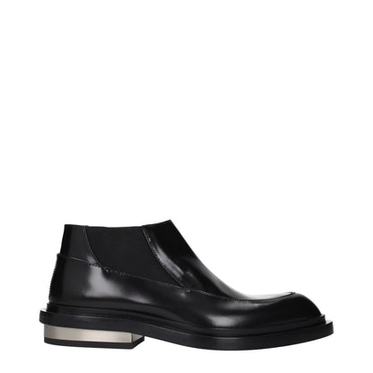Black Leather Ankle Boots