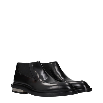 Black Leather Ankle Boots