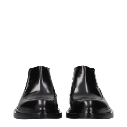 Black Leather Ankle Boots