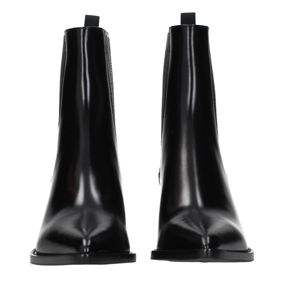 Black Leather Ankle Boots