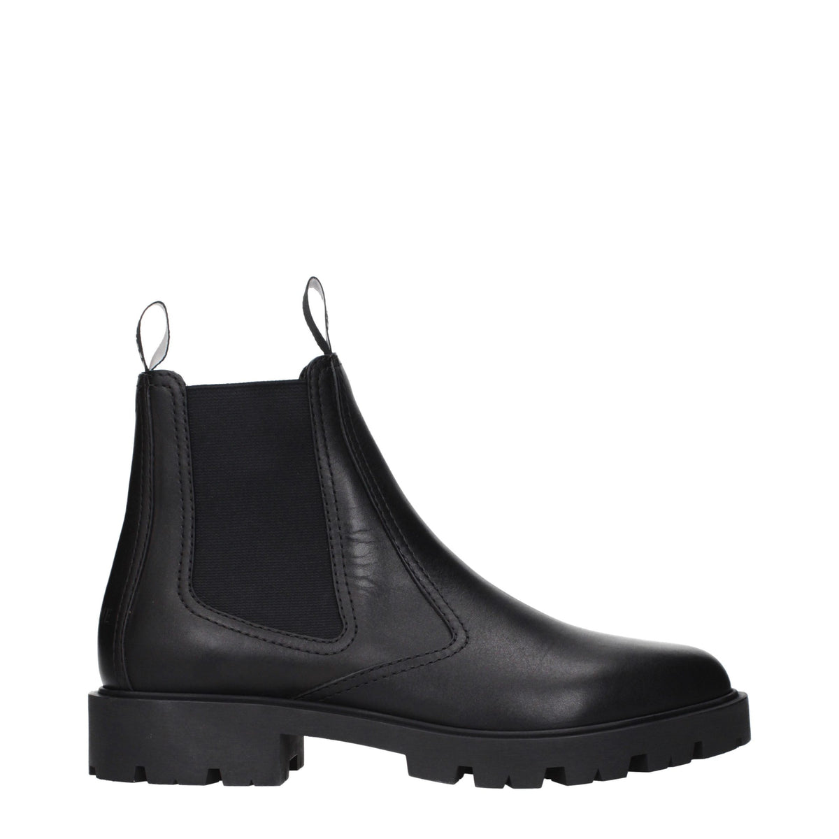 Black Leather Ankle Boots