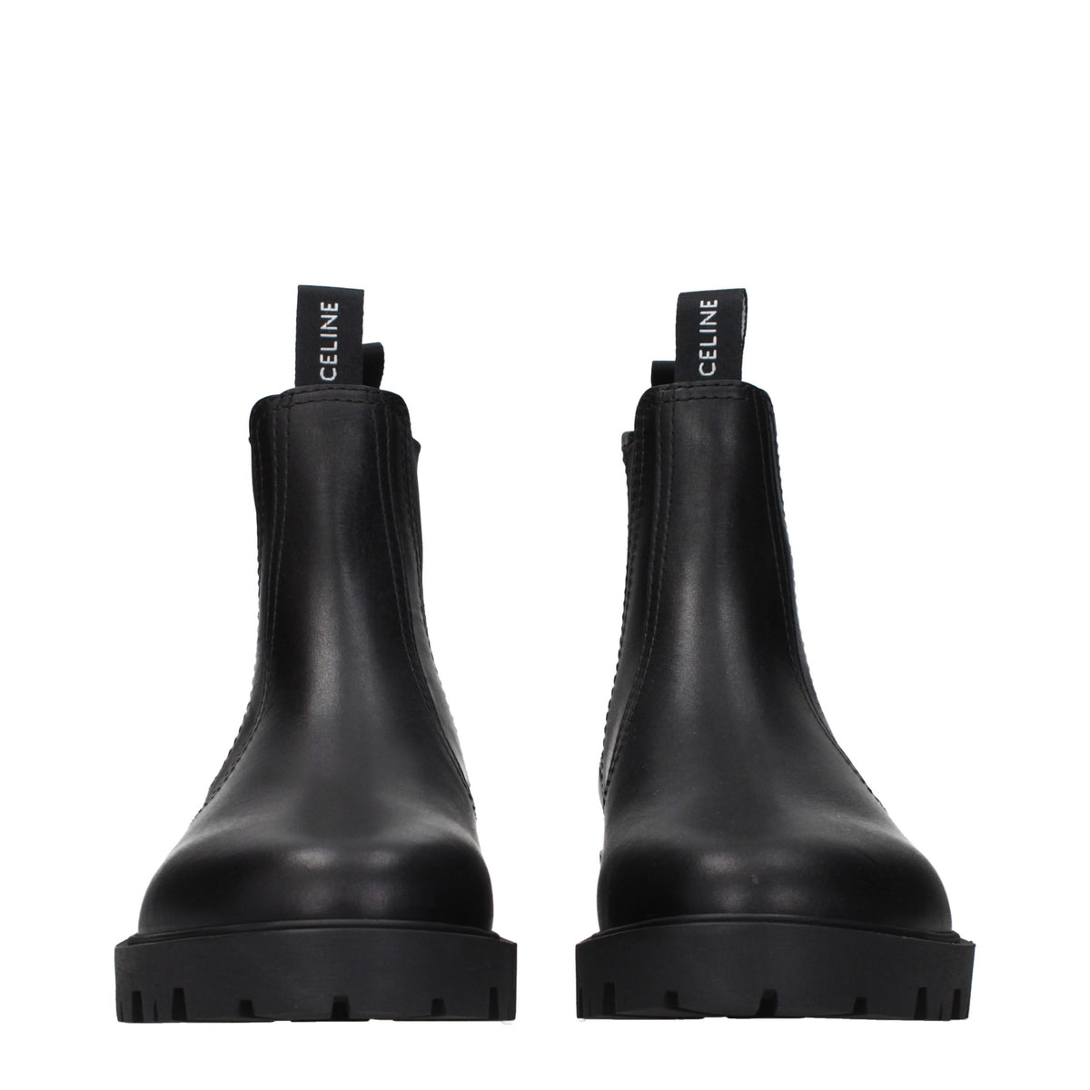 Black Leather Ankle Boots