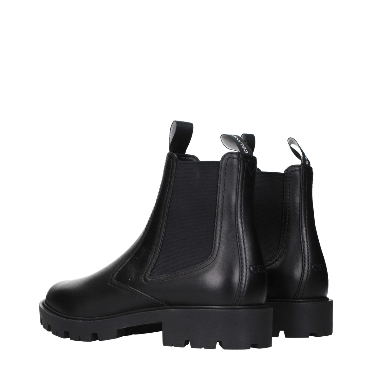 Black Leather Ankle Boots