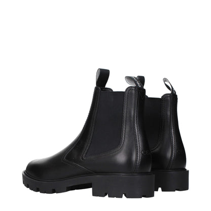 Black Leather Ankle Boots