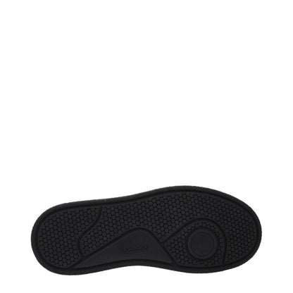 Black Leather Platform Sneakers