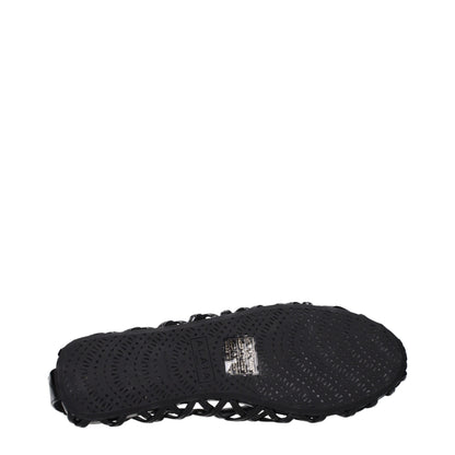 Black Leather Ballet Flats