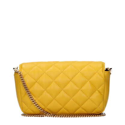 Yellow Leather Crossbody Bag