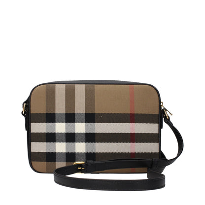 Beige Fabric Crossbody Bag