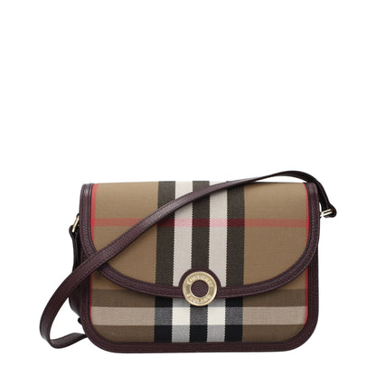 Brown Fabric Crossbody Bag