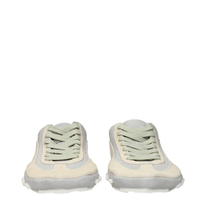 Beige Leather Sneakers