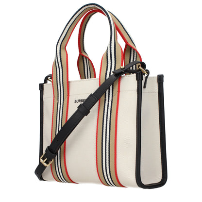 Beige Fabric Handbag