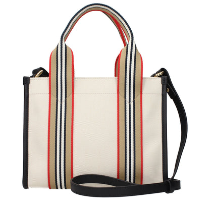 Beige Fabric Handbag