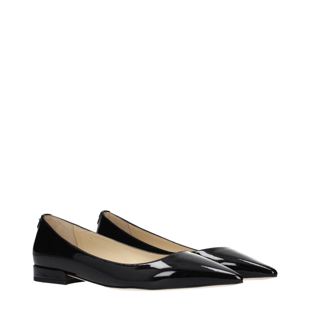 Black Leather Flats