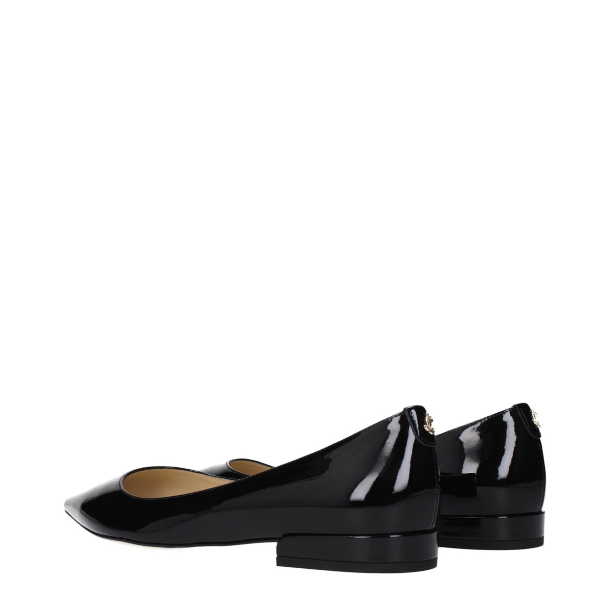 Black Leather Flats
