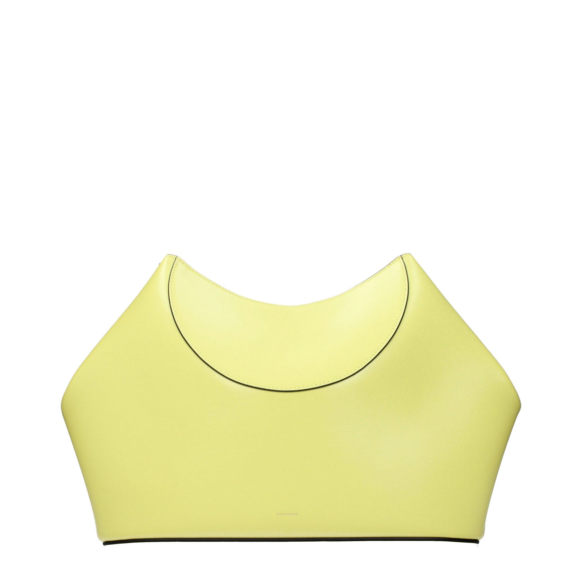 Yellow Leather Clutch Bag