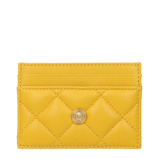 Yellow Leather Cardholder
