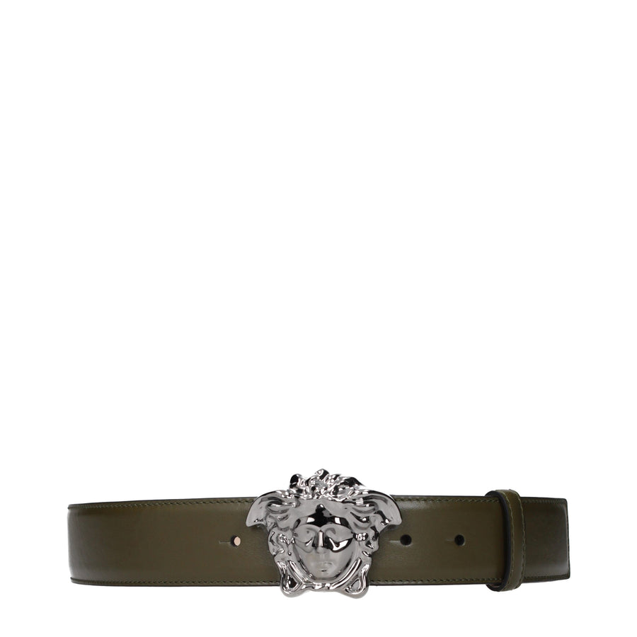 Green Leather Regular Belt