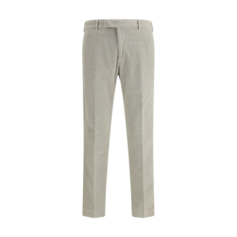 Gray Cotton Casual Pants