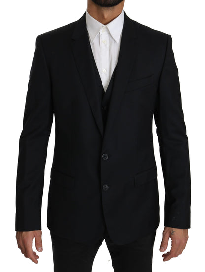 Blue Viscose Two-Piece Suit