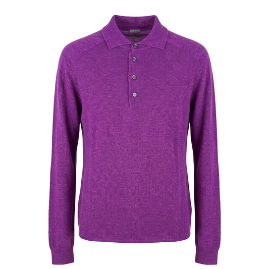 Purple Silk Men Sweater