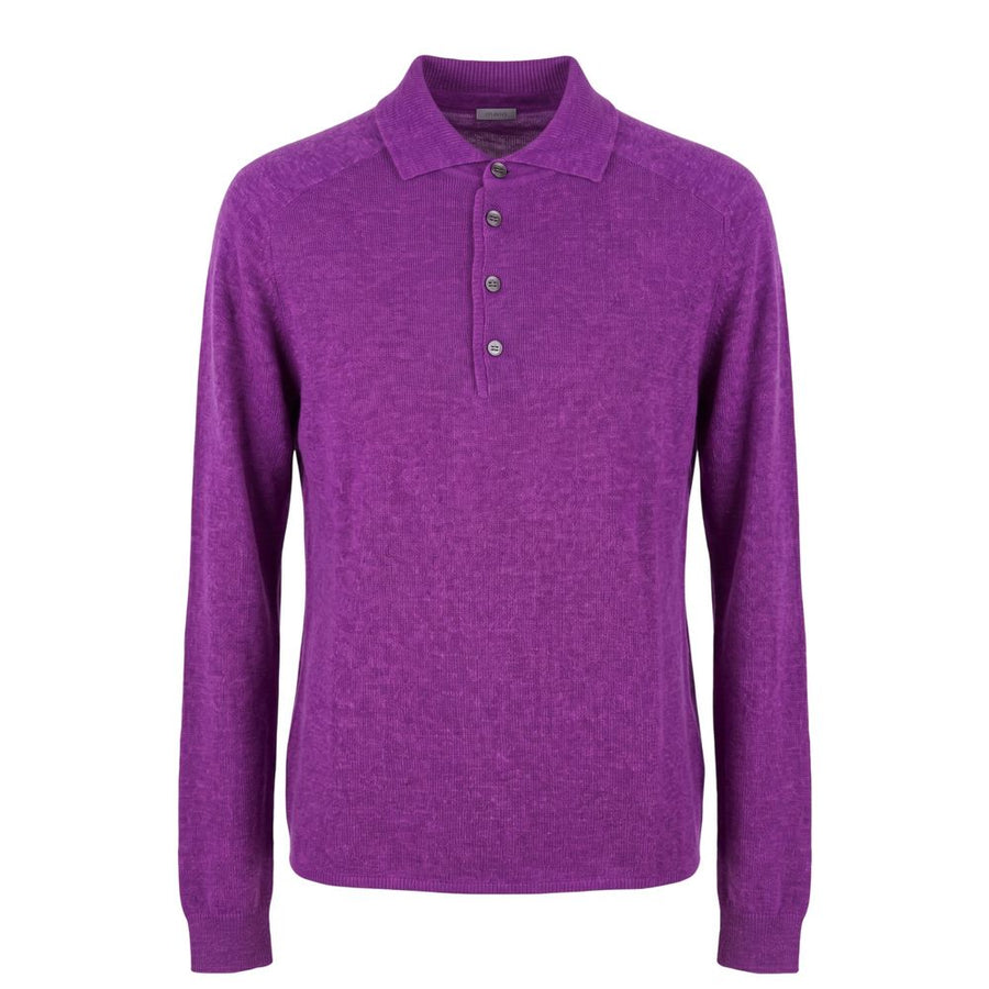 Purple Silk Men Sweater