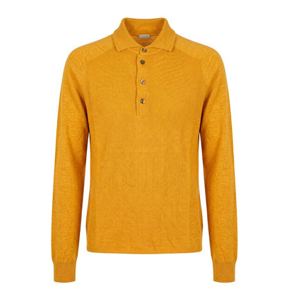 Orange Silk Men Sweater